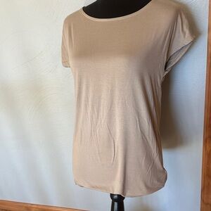 NEW! With tags Tahari Tan Short Sleeve Women's Tee